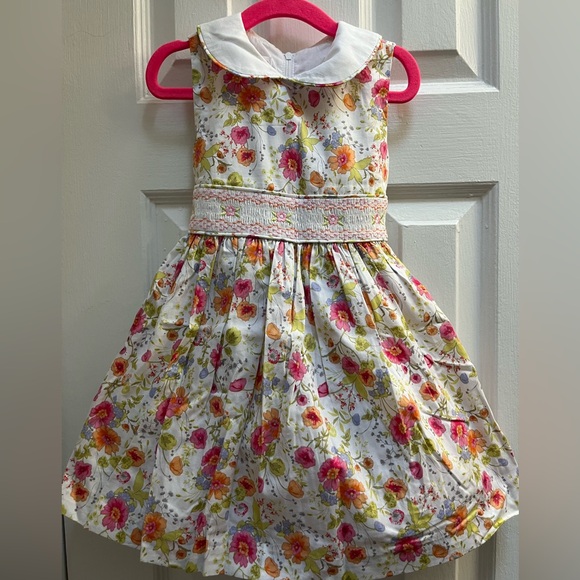 Bonnie Jean Floral Dress in Pink and Orange - Picture 1 of 1